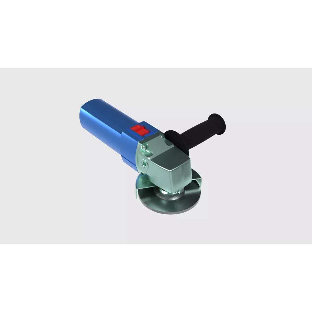 Hand Grinder 3D Model – Realistic Industrial Tool, FBX, OBJ, PBR - View 3
