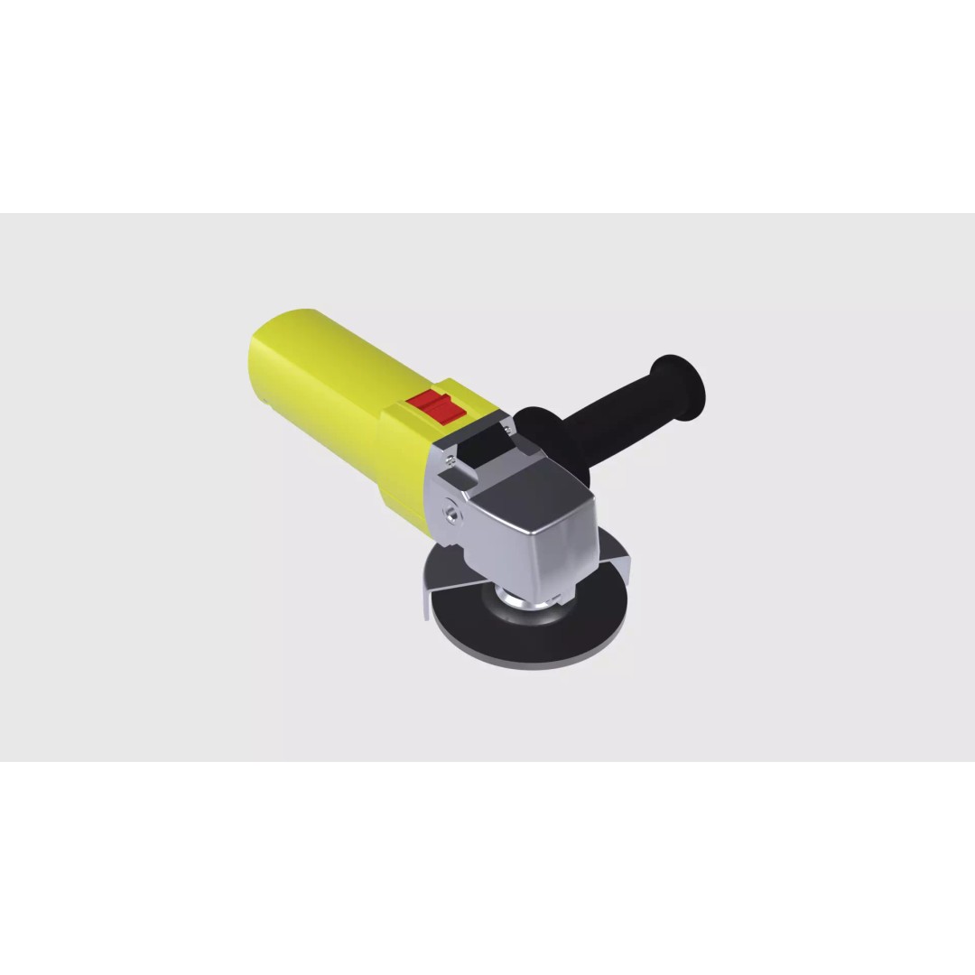 Hand Grinder 3D Model – Realistic Industrial Tool, FBX, OBJ, PBR - View 4