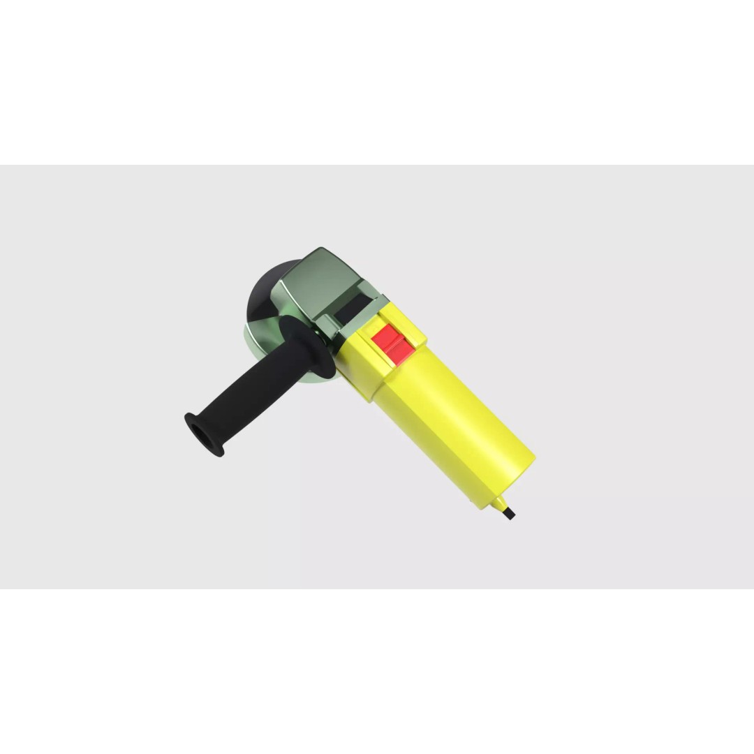 Hand Grinder 3D Model – Realistic Industrial Tool, FBX, OBJ, PBR - View 5