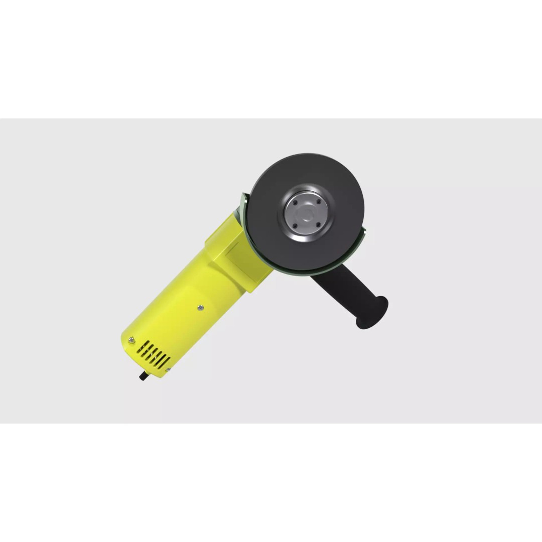 Hand Grinder 3D Model – Realistic Industrial Tool, FBX, OBJ, PBR - View 6