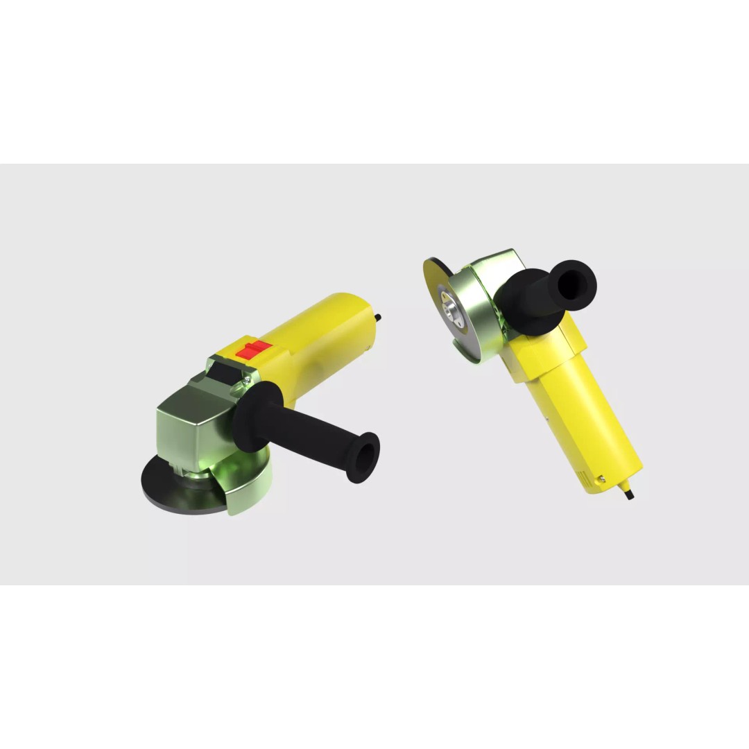 Hand Grinder 3D Model – Realistic Industrial Tool, FBX, OBJ, PBR - View 8