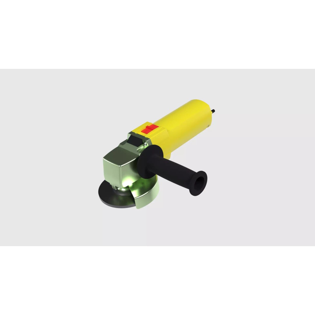 Hand Grinder 3D Model – Realistic Industrial Tool, FBX, OBJ, PBR - View 9
