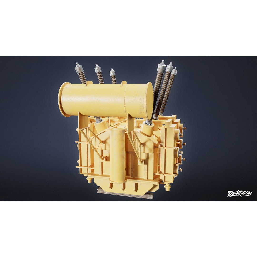 Hydro Electric Machinery 3D Model – Low Poly Game Asset, FBX - View 14