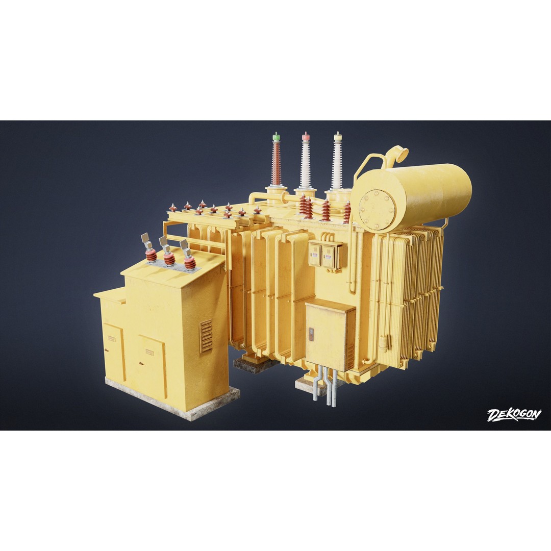 Hydro Electric Machinery 3D Model – Low Poly Game Asset, FBX - View 15