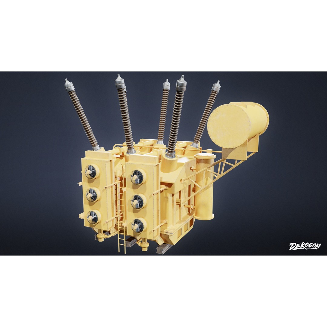 Hydro Electric Machinery 3D Model – Low Poly Game Asset, FBX - View 16