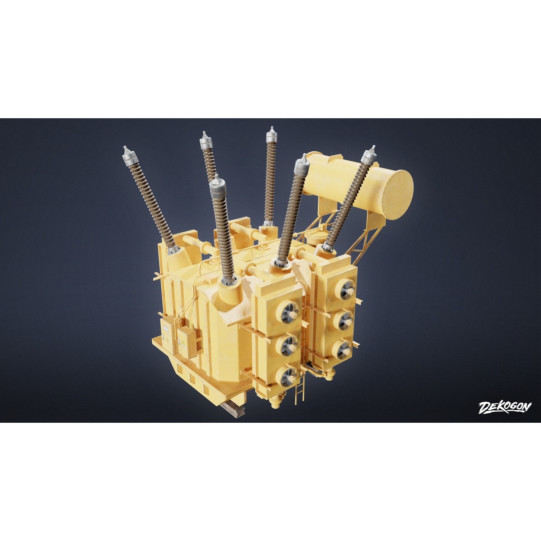 Hydro Electric Machinery 3D Model – Low Poly Game Asset, FBX - View 17