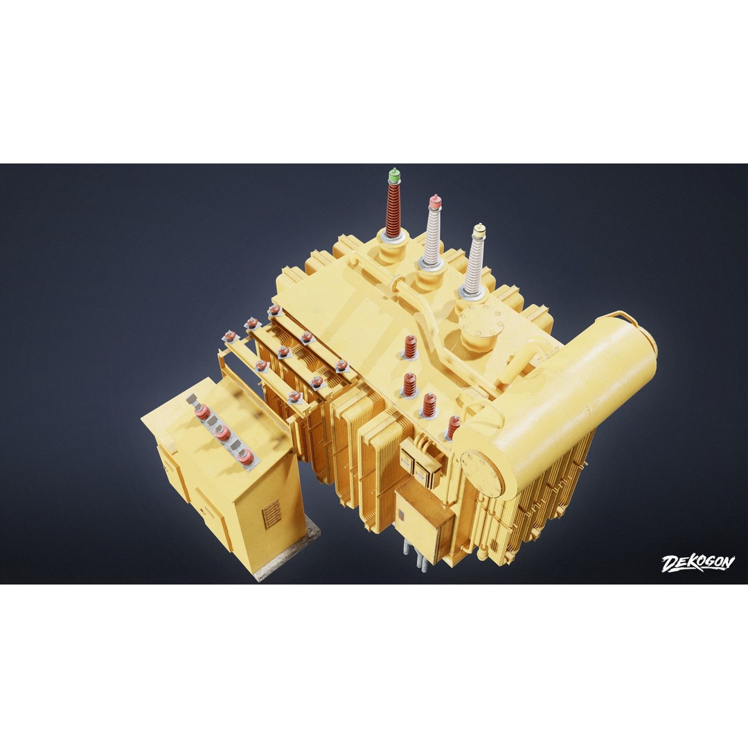 Hydro Electric Machinery 3D Model – Low Poly Game Asset, FBX - View 20