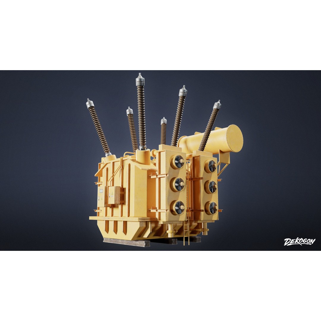 Hydro Electric Machinery 3D Model – Low Poly Game Asset, FBX - View 23