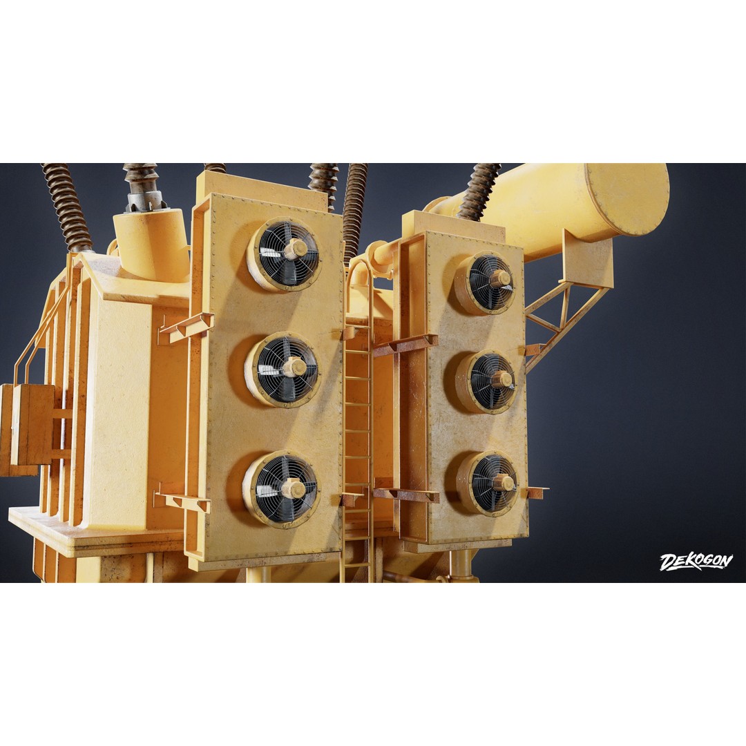 Hydro Electric Machinery 3D Model – Low Poly Game Asset, FBX - View 26