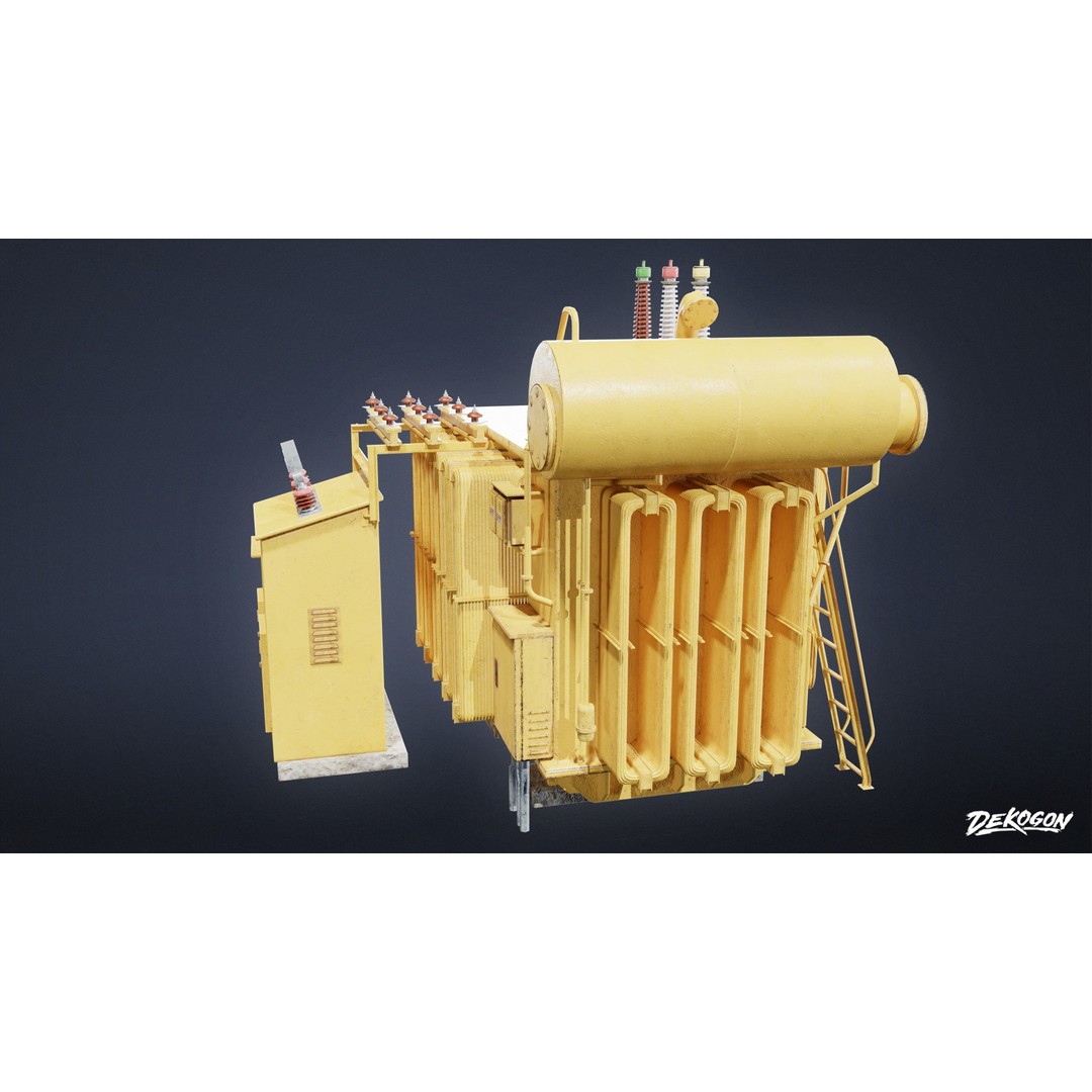 Hydro Electric Machinery 3D Model – Low Poly Game Asset, FBX - View 27