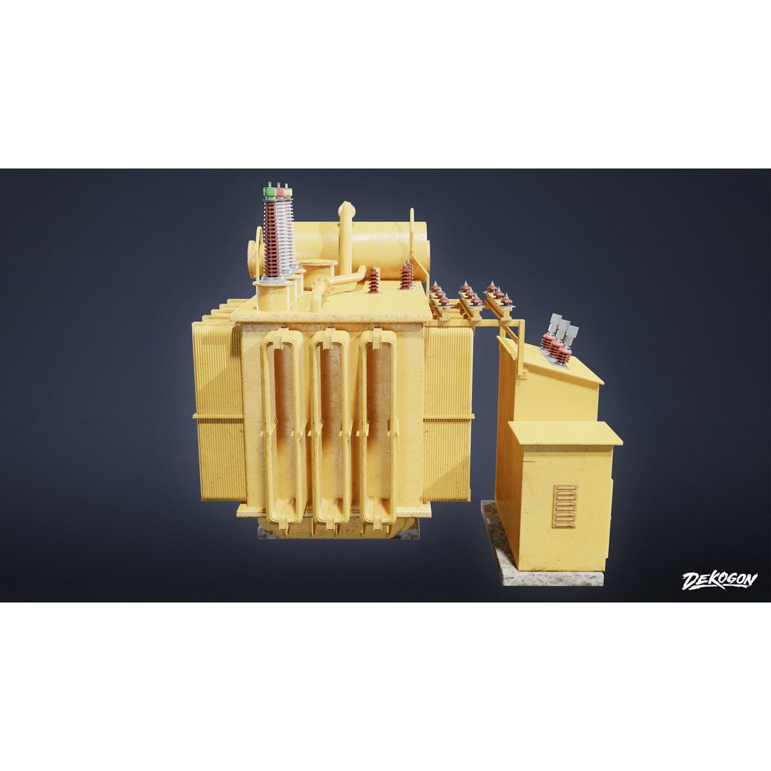 Hydro Electric Machinery 3D Model – Low Poly Game Asset, FBX - View 9