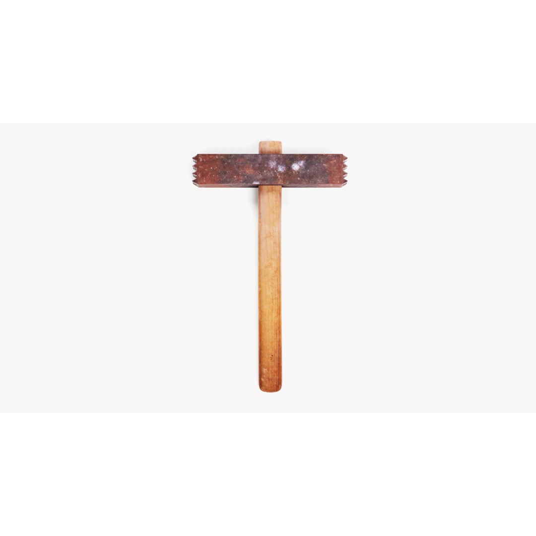 Worn Hammer 3D Model – Realistic Hand Tool with PBR Textures