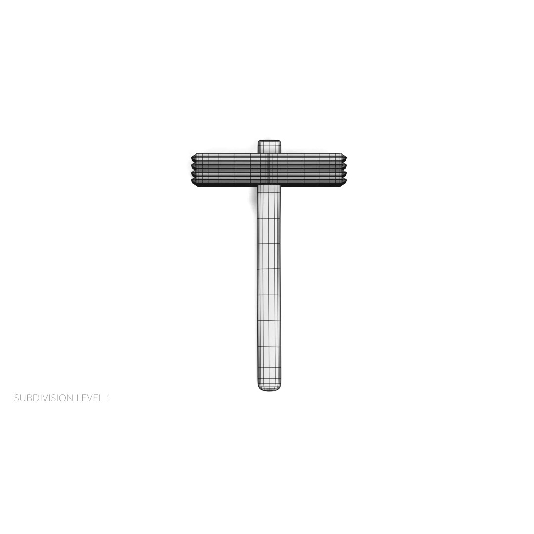 Worn Hammer 3D Model – Realistic Hand Tool with PBR Textures - View 10