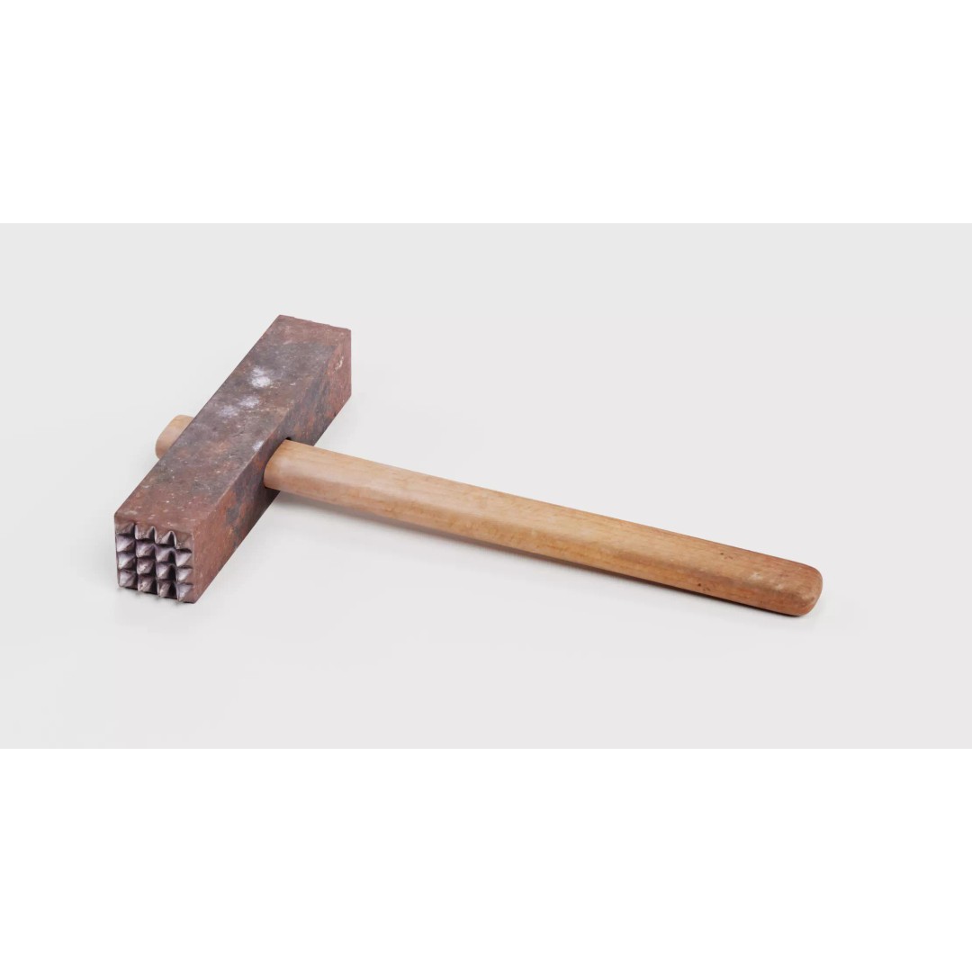 Worn Hammer 3D Model – Realistic Hand Tool with PBR Textures - View 5