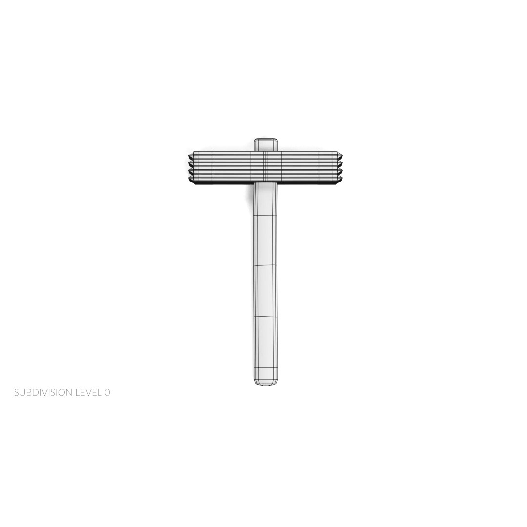 Worn Hammer 3D Model – Realistic Hand Tool with PBR Textures - View 9