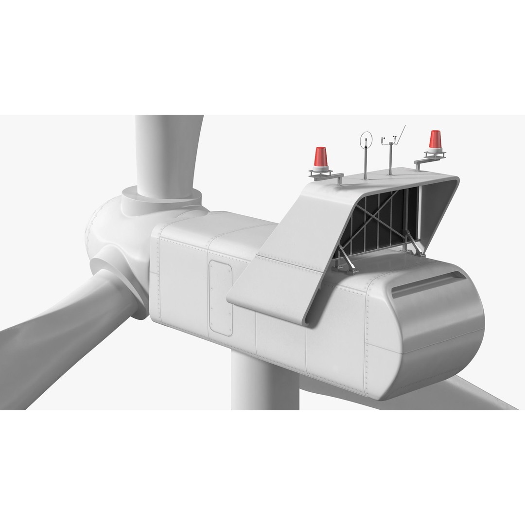 Vestas Horizontal Axis Wind Turbine 3D Model – High Poly PBR Asset, FBX, OBJ - View 11