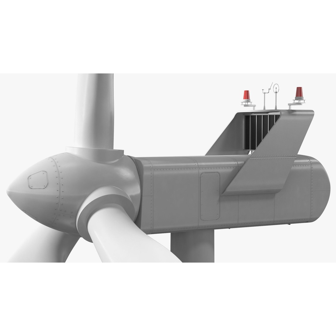 Vestas Horizontal Axis Wind Turbine 3D Model – High Poly PBR Asset, FBX, OBJ - View 12