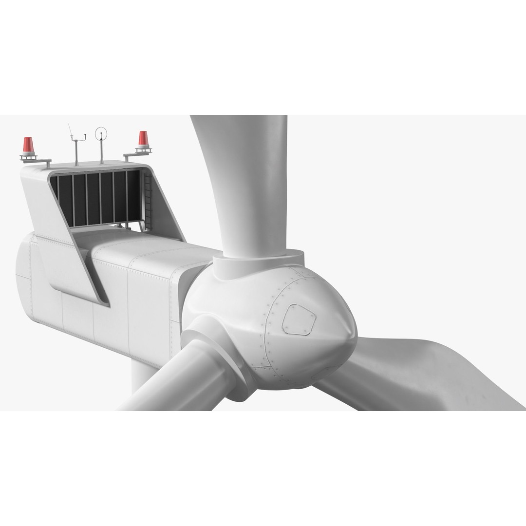Vestas Horizontal Axis Wind Turbine 3D Model – High Poly PBR Asset, FBX, OBJ - View 13