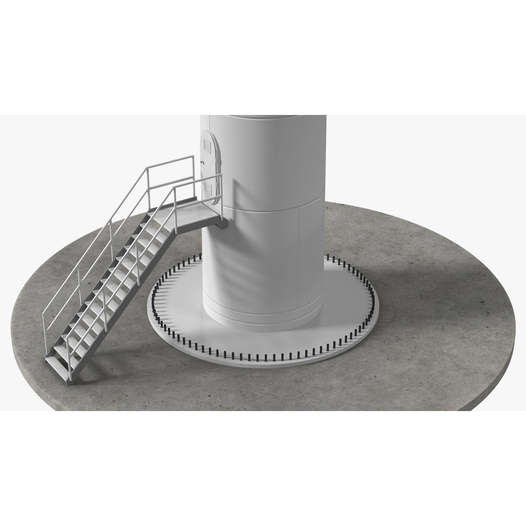 Vestas Horizontal Axis Wind Turbine 3D Model – High Poly PBR Asset, FBX, OBJ - View 15