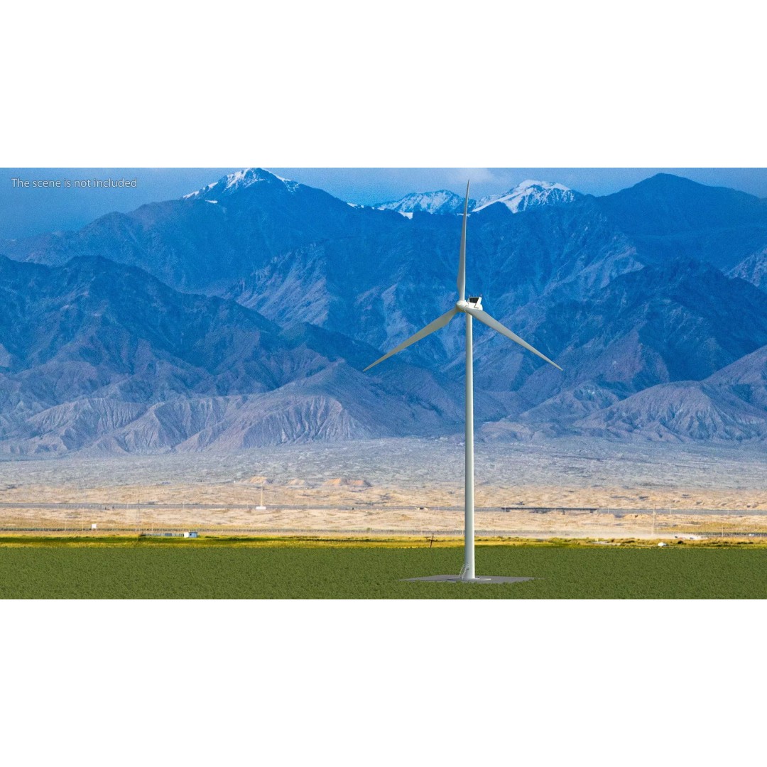 Vestas Horizontal Axis Wind Turbine 3D Model – High Poly PBR Asset, FBX, OBJ - View 2
