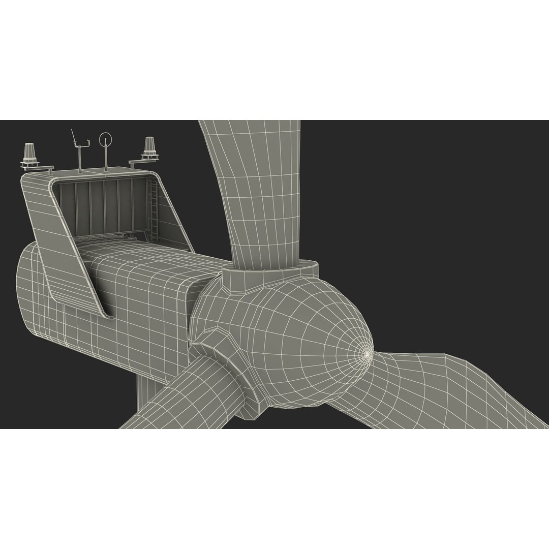 Vestas Horizontal Axis Wind Turbine 3D Model – High Poly PBR Asset, FBX, OBJ - View 29