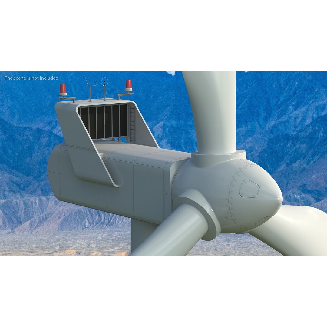 Vestas Horizontal Axis Wind Turbine 3D Model – High Poly PBR Asset, FBX, OBJ - View 3