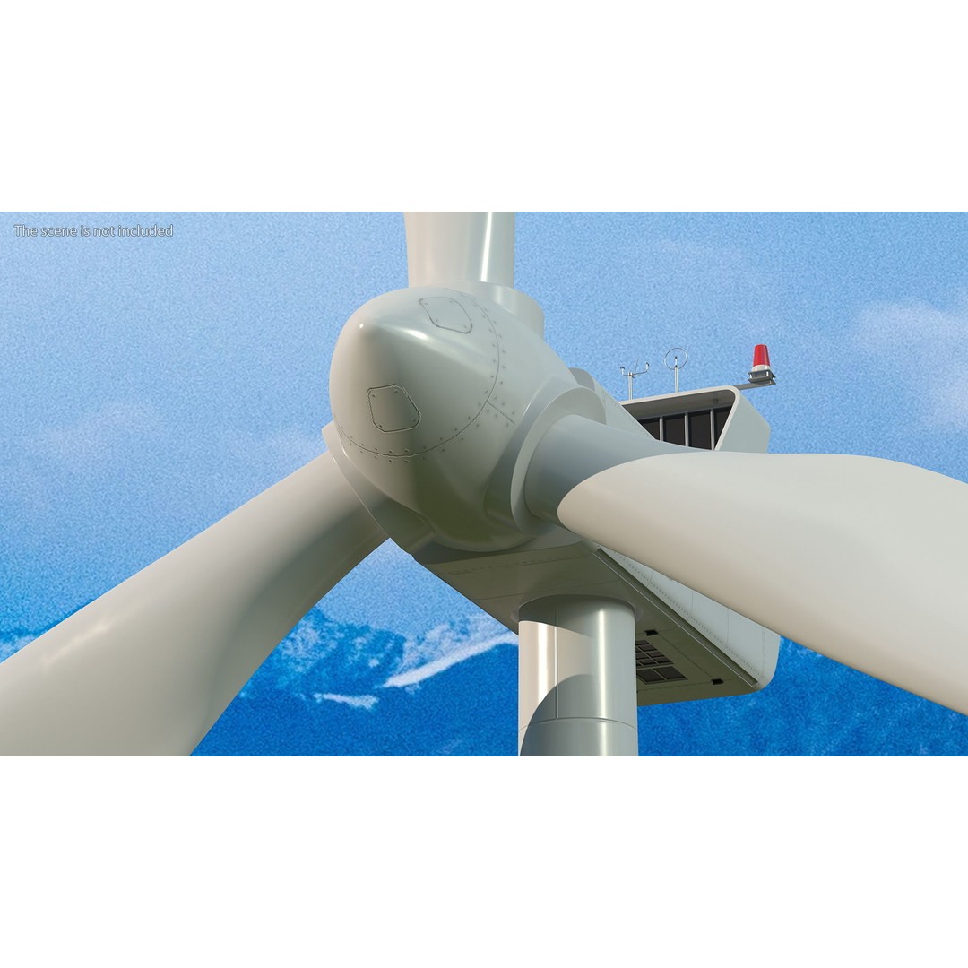 Vestas Horizontal Axis Wind Turbine 3D Model – High Poly PBR Asset, FBX, OBJ - View 4