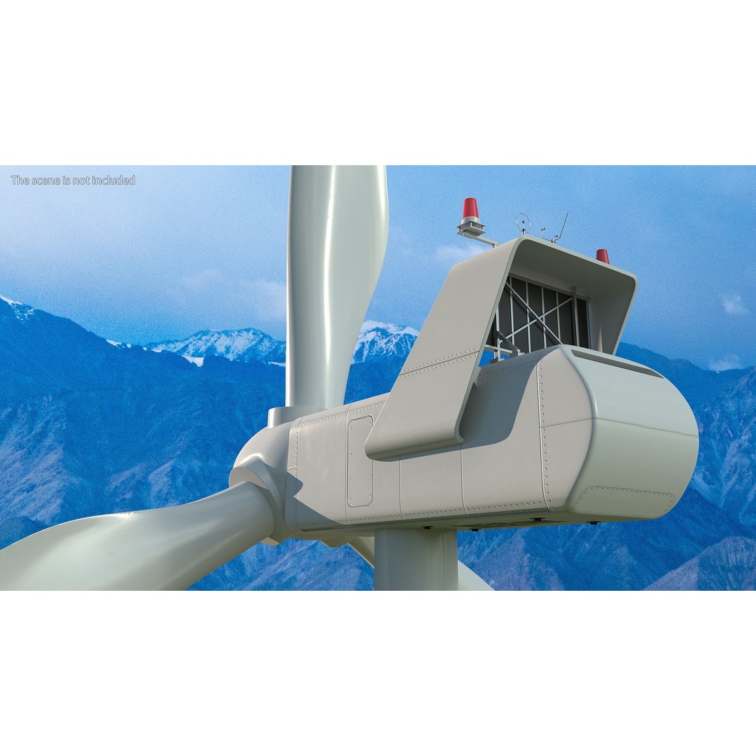 Vestas Horizontal Axis Wind Turbine 3D Model – High Poly PBR Asset, FBX, OBJ - View 5