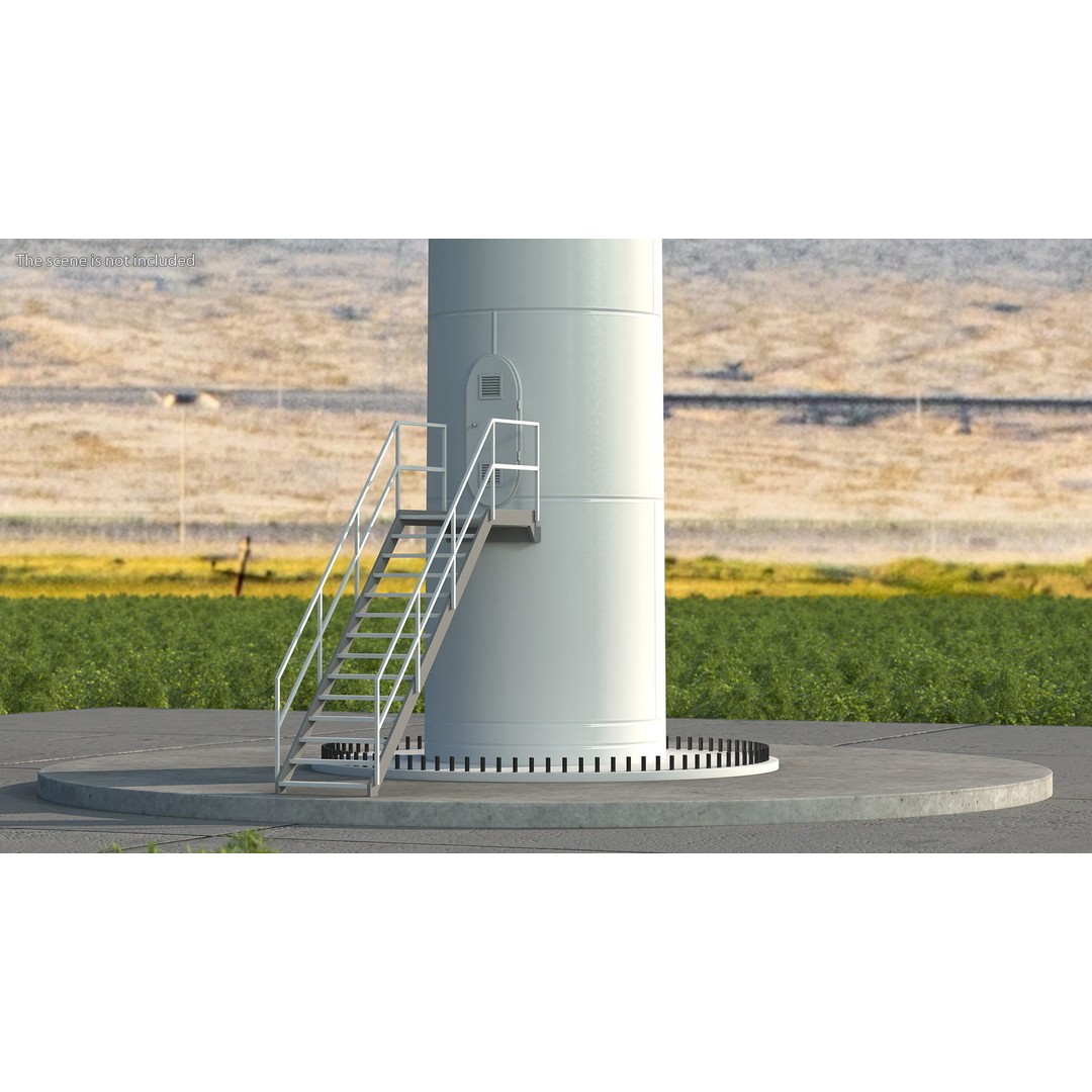 Vestas Horizontal Axis Wind Turbine 3D Model – High Poly PBR Asset, FBX, OBJ - View 6