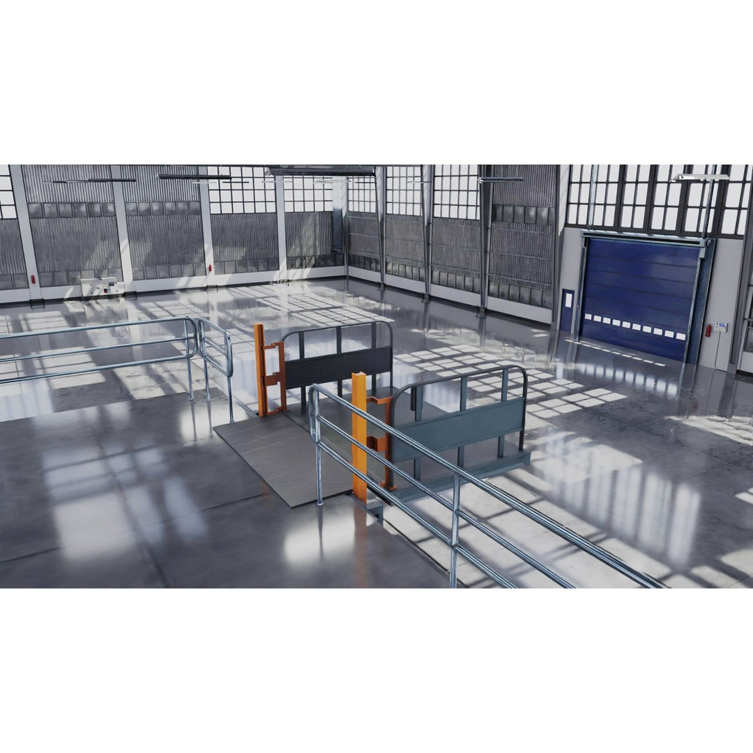 Warehouse 3D Model – Industrial Building with PBR Textures, FBX, OBJ - View 12