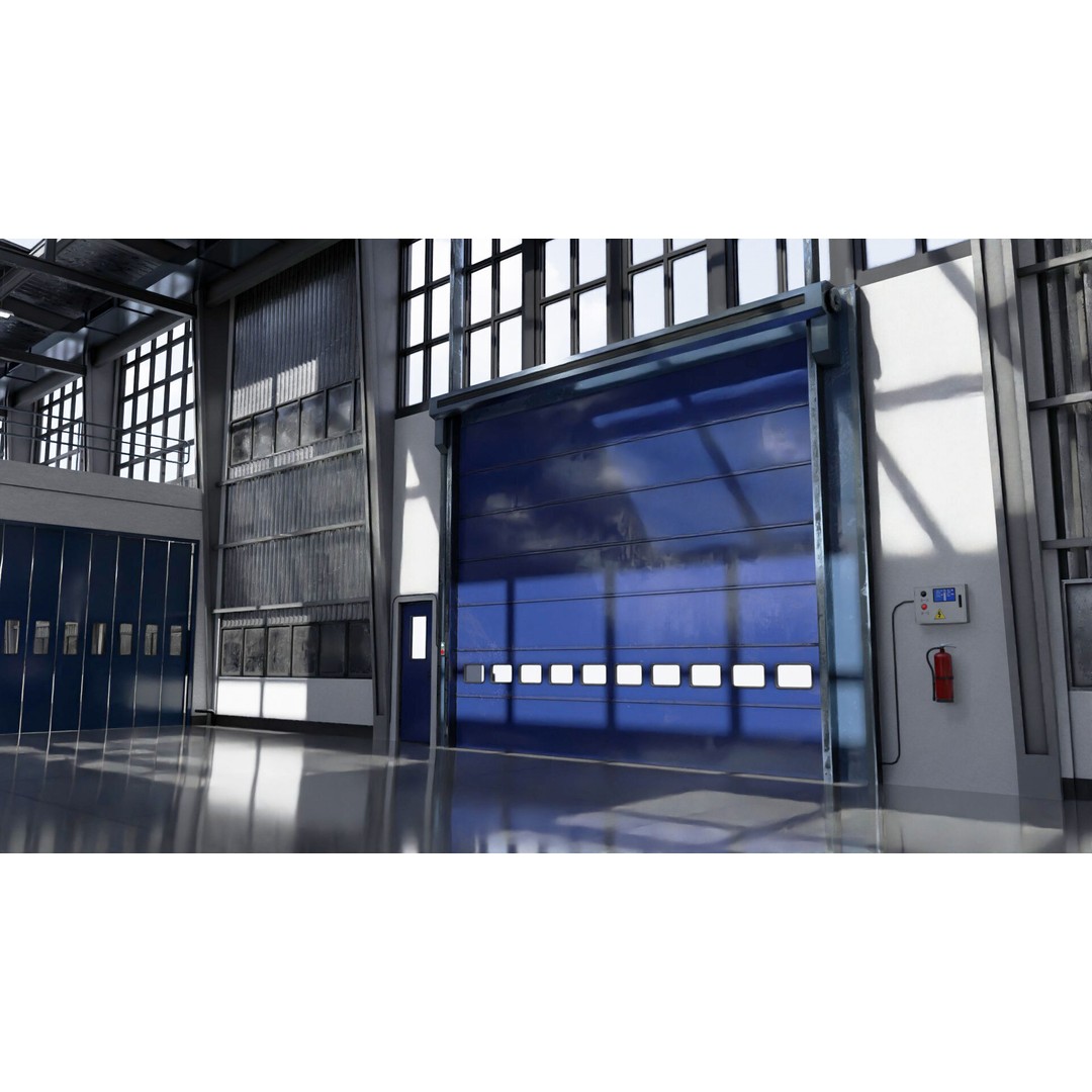 Warehouse 3D Model – Industrial Building with PBR Textures, FBX, OBJ - View 17