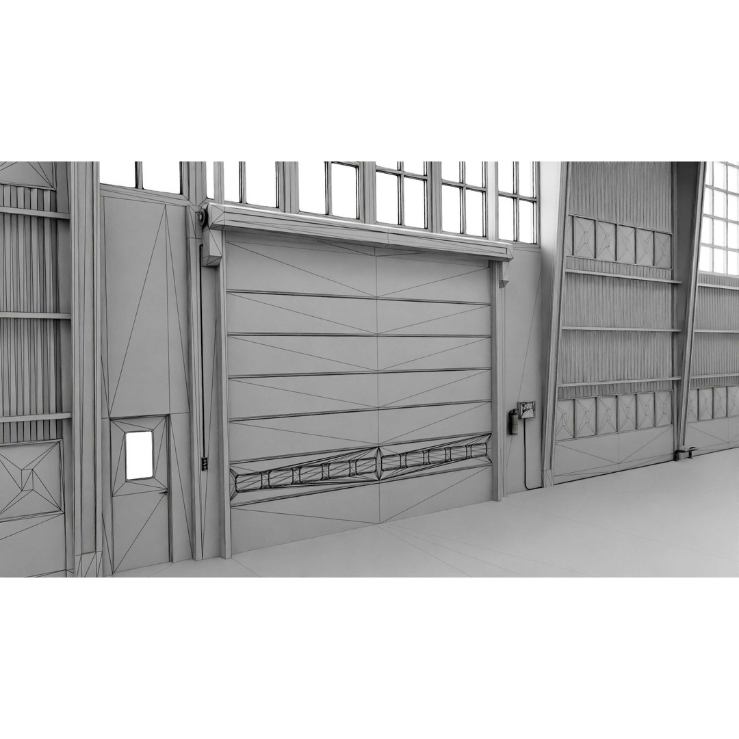 Warehouse 3D Model – Industrial Building with PBR Textures, FBX, OBJ - View 25