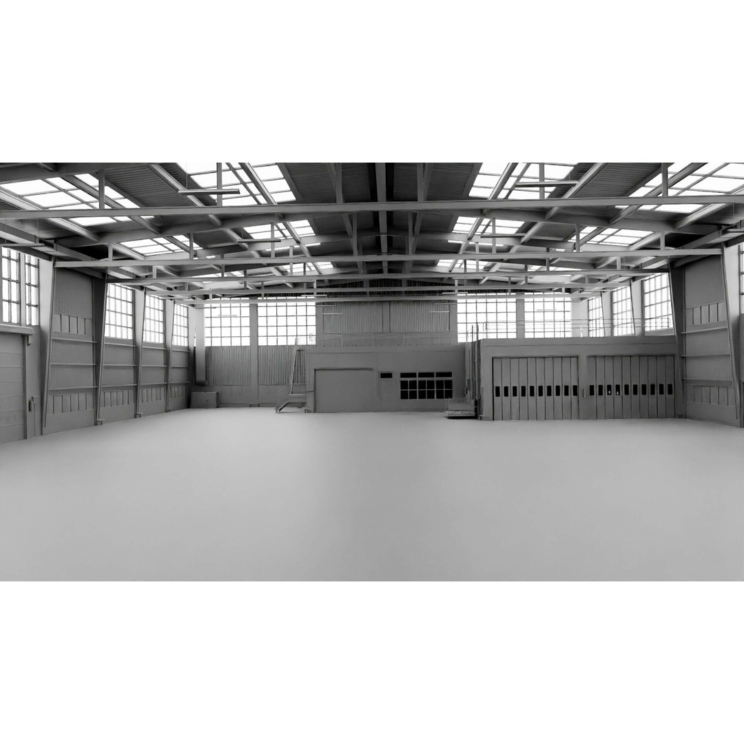 Warehouse 3D Model – Industrial Building with PBR Textures, FBX, OBJ - View 27