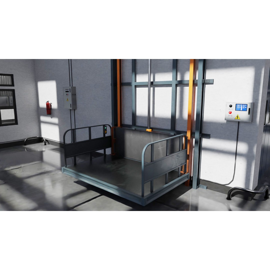 Warehouse 3D Model – Industrial Building with PBR Textures, FBX, OBJ - View 5