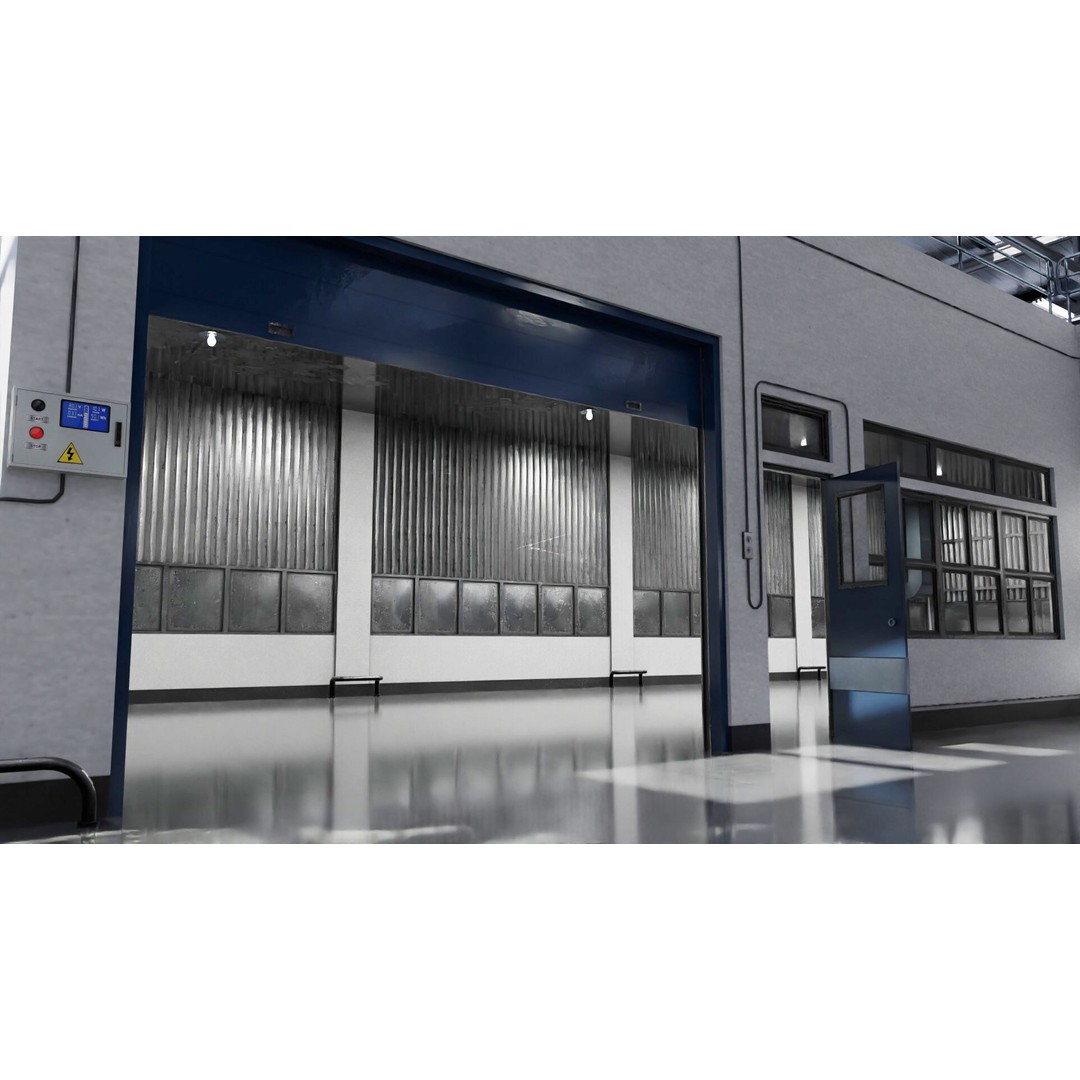 Warehouse 3D Model – Industrial Building with PBR Textures, FBX, OBJ - View 8