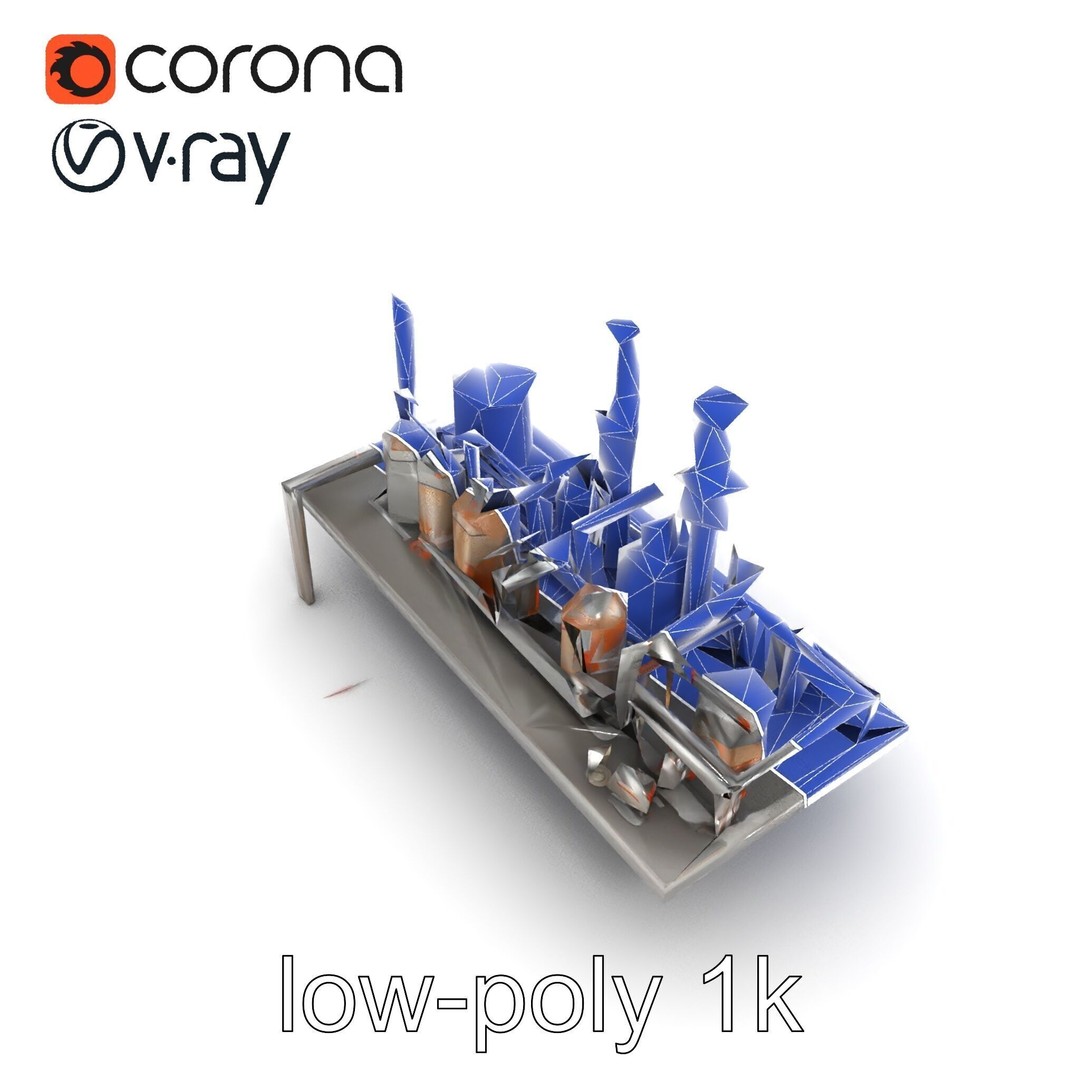 Industrial Oil Refinery 3D Model – Low Poly Modular Kitbash, FBX - View 19
