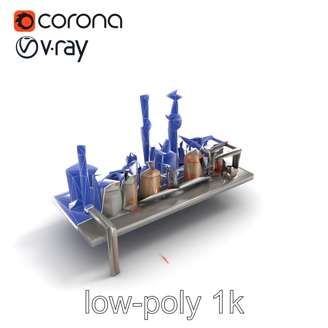 Industrial Oil Refinery 3D Model – Low Poly Modular Kitbash, FBX - View 25