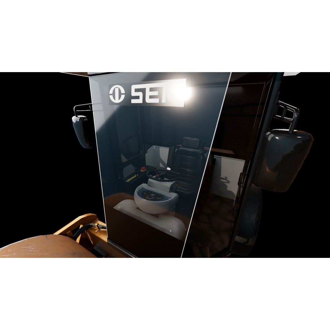SEM 510 Soil Compactor 3D Model – Low Poly PBR Asset, FBX