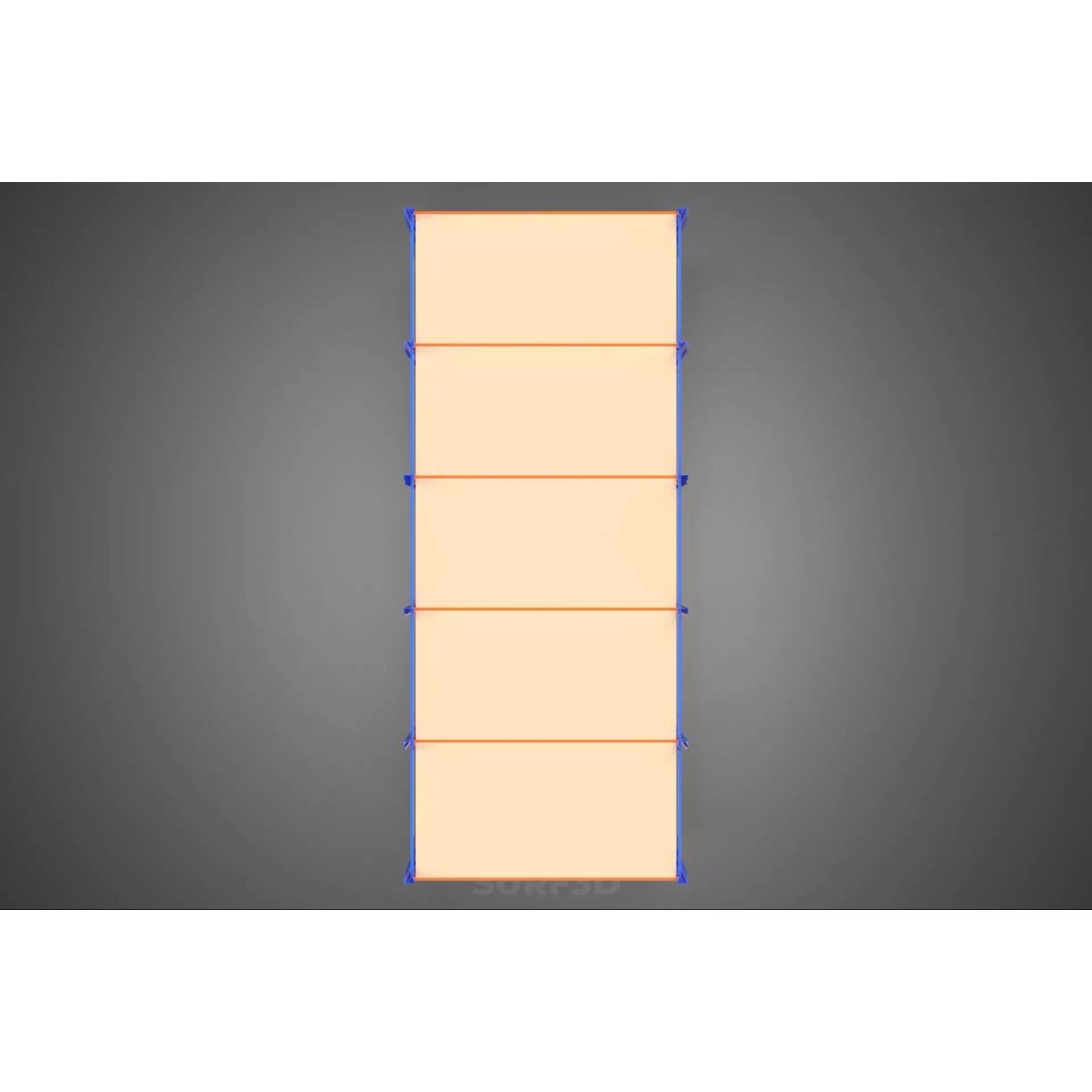 Horizontal Wood Metal Warehouse Shelving 3D Model – Game Ready, FBX, PBR - View 24