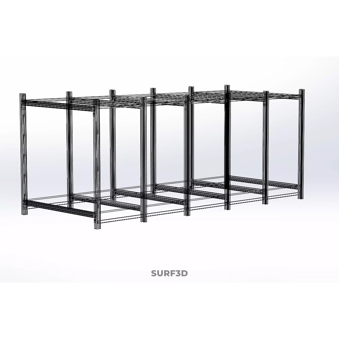 Horizontal Wood Metal Warehouse Shelving 3D Model – Game Ready, FBX, PBR - View 33