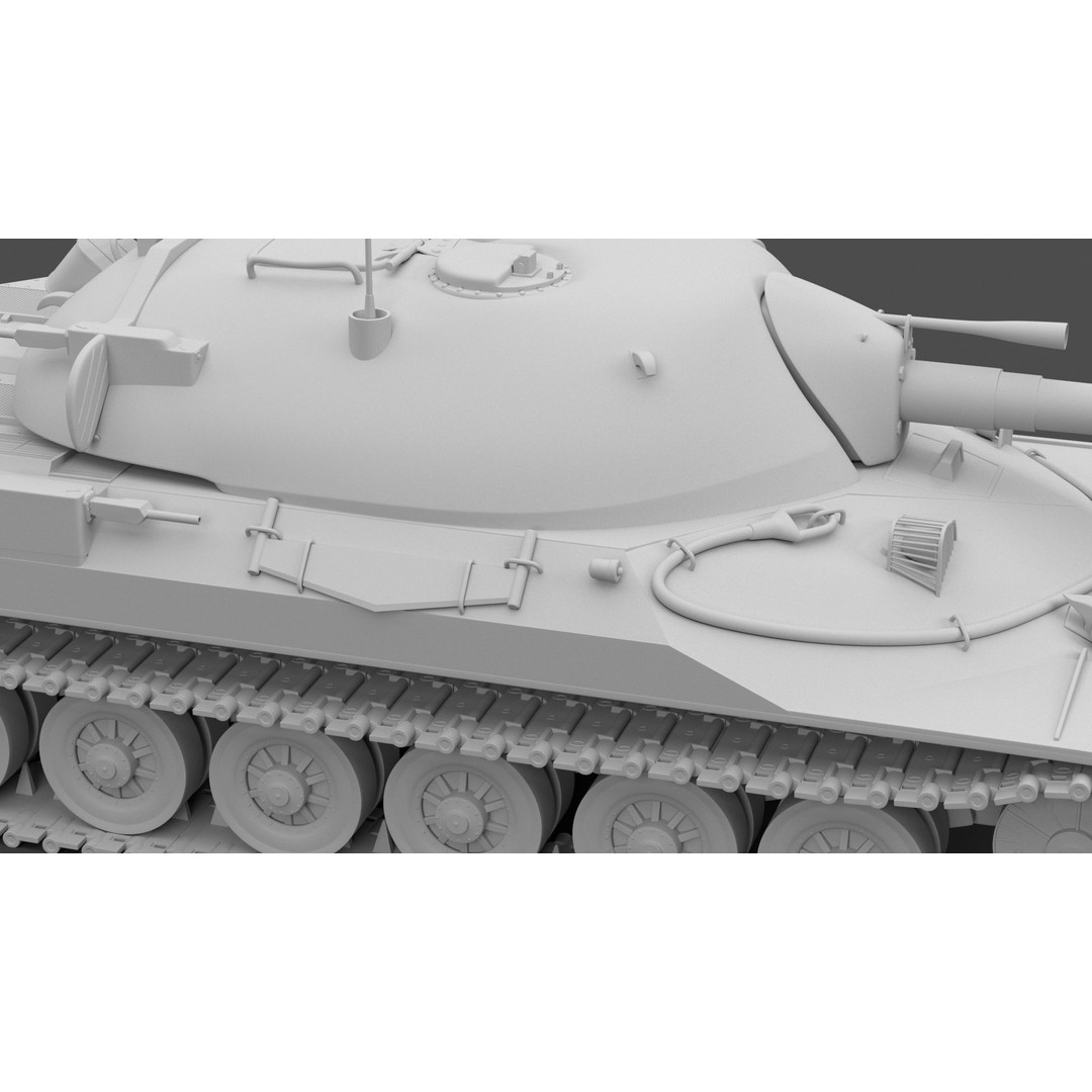 IS-7 Tank 3D Model – High Poly Military Vehicle, FBX