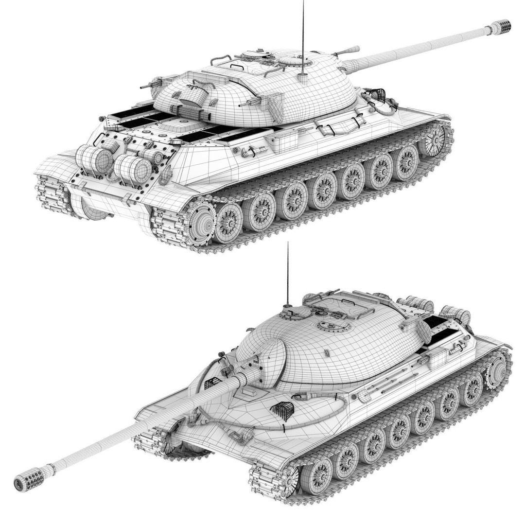 IS-7 Tank 3D Model – High Poly Military Vehicle, FBX - View 10