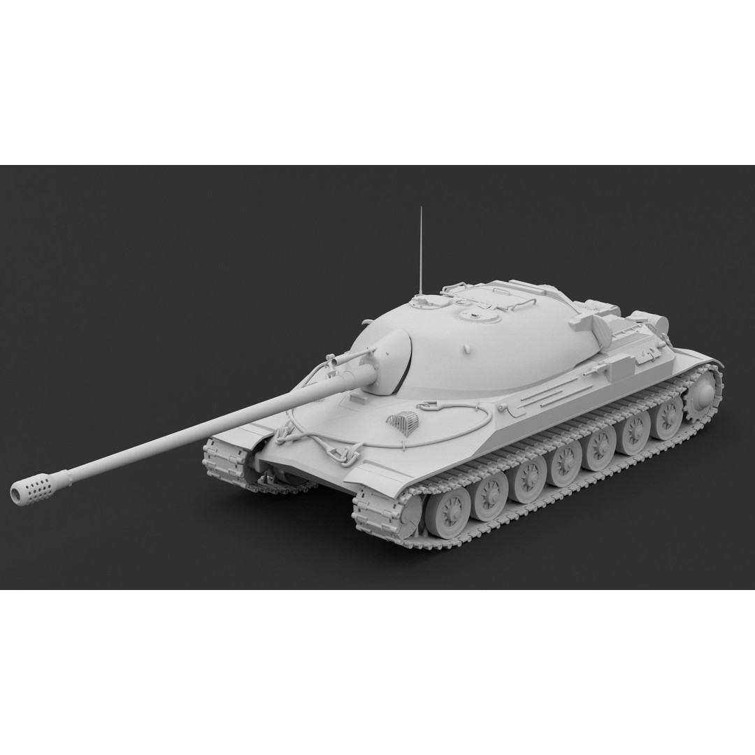 IS-7 Tank 3D Model – High Poly Military Vehicle, FBX - View 11
