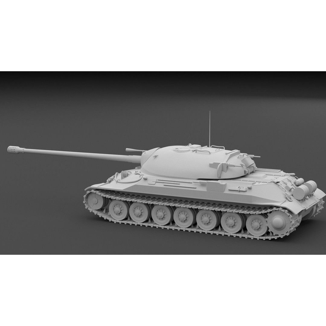 IS-7 Tank 3D Model – High Poly Military Vehicle, FBX - View 12
