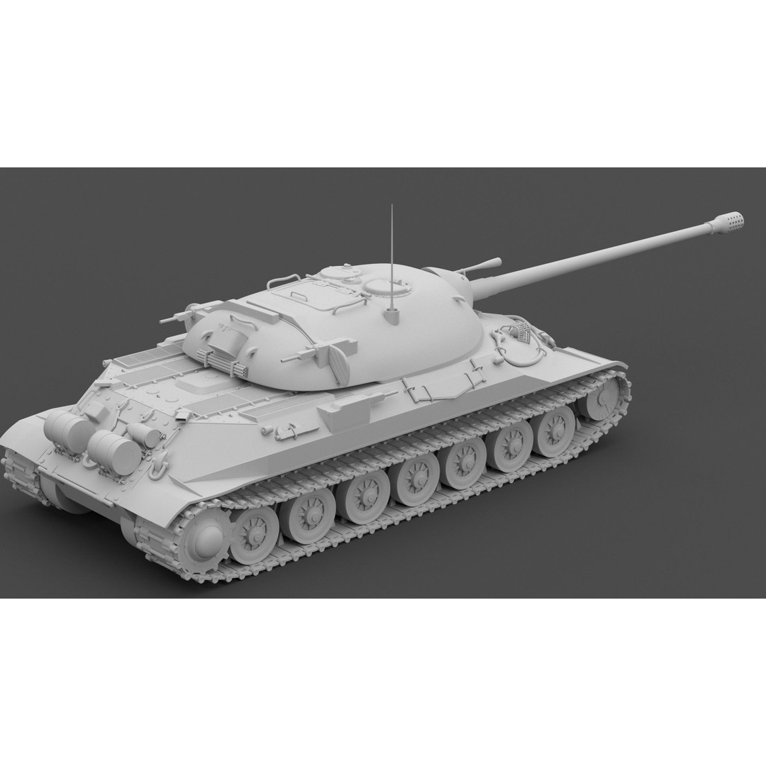 IS-7 Tank 3D Model – High Poly Military Vehicle, FBX - View 14