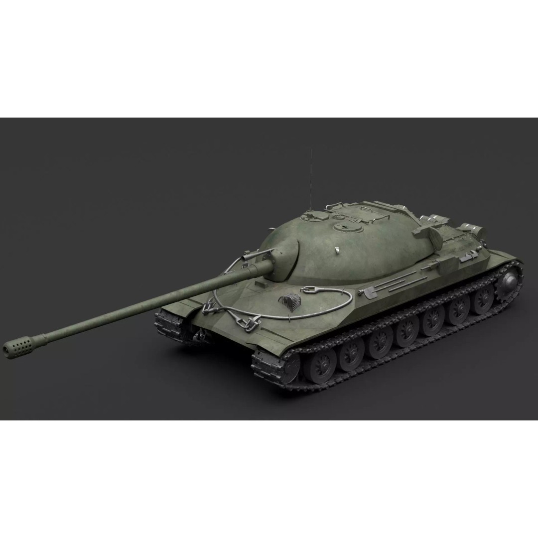 IS-7 Tank 3D Model – High Poly Military Vehicle, FBX - View 2