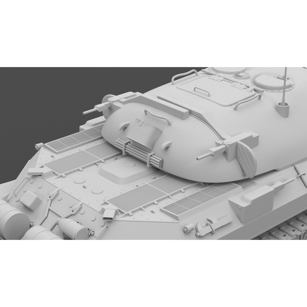 IS-7 Tank 3D Model – High Poly Military Vehicle, FBX - View 21