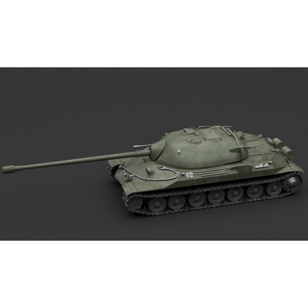 IS-7 Tank 3D Model – High Poly Military Vehicle, FBX - View 3