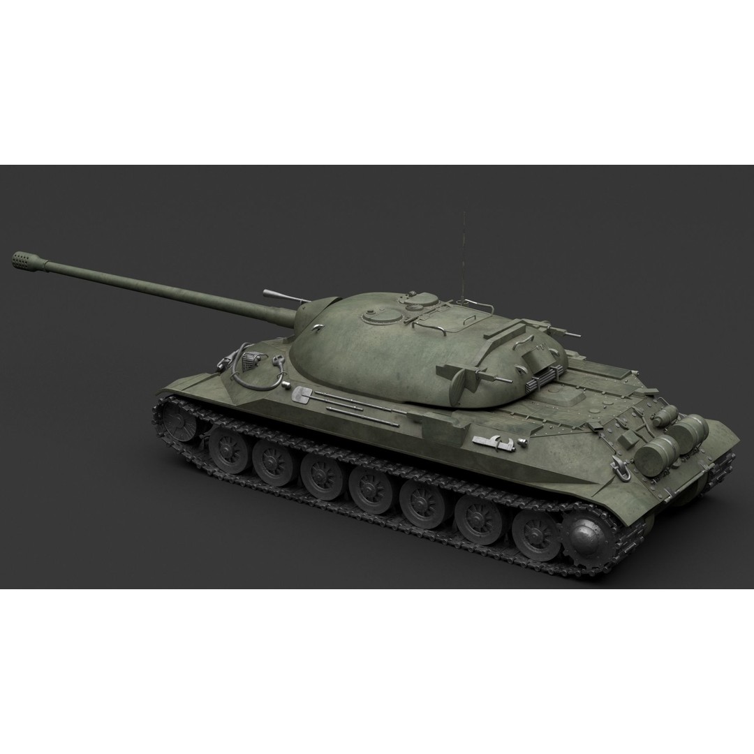 IS-7 Tank 3D Model – High Poly Military Vehicle, FBX - View 4