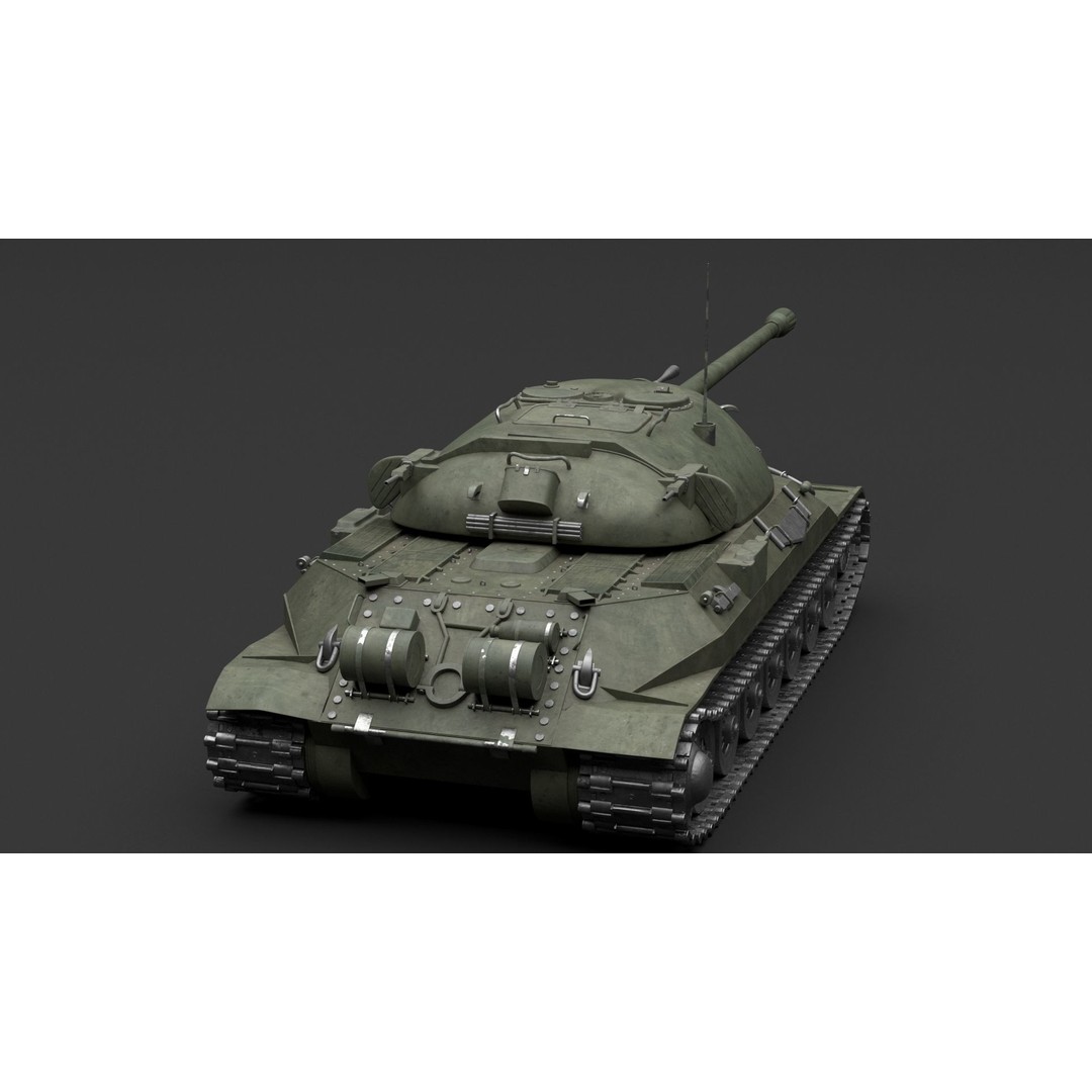 IS-7 Tank 3D Model – High Poly Military Vehicle, FBX - View 5